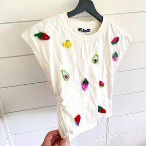 Cute fruits // Embellished top